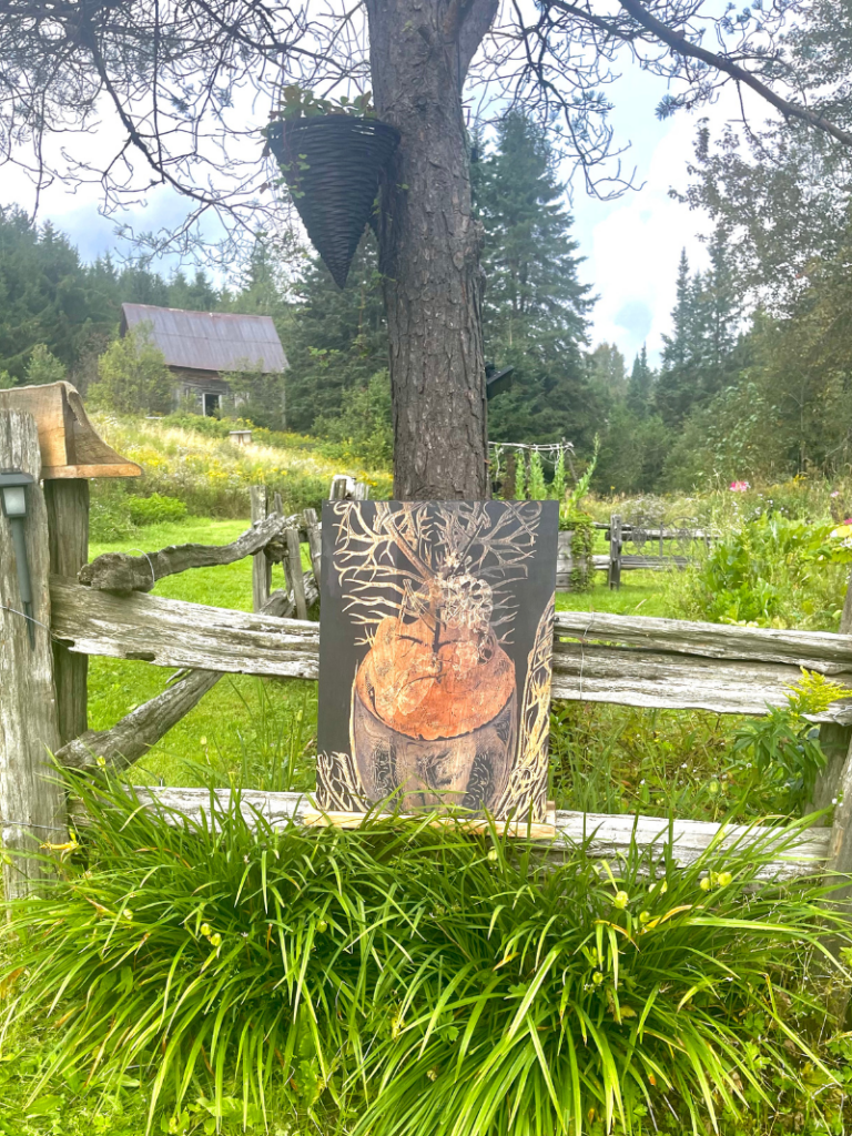 gravure de Sean Caulfield dans l'espace dédié à Liens essentiels